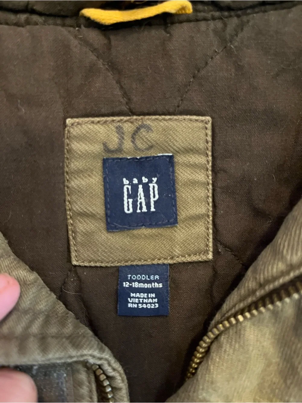 Gap baby Hooded Utility Jacket - Tan size 12-18 months